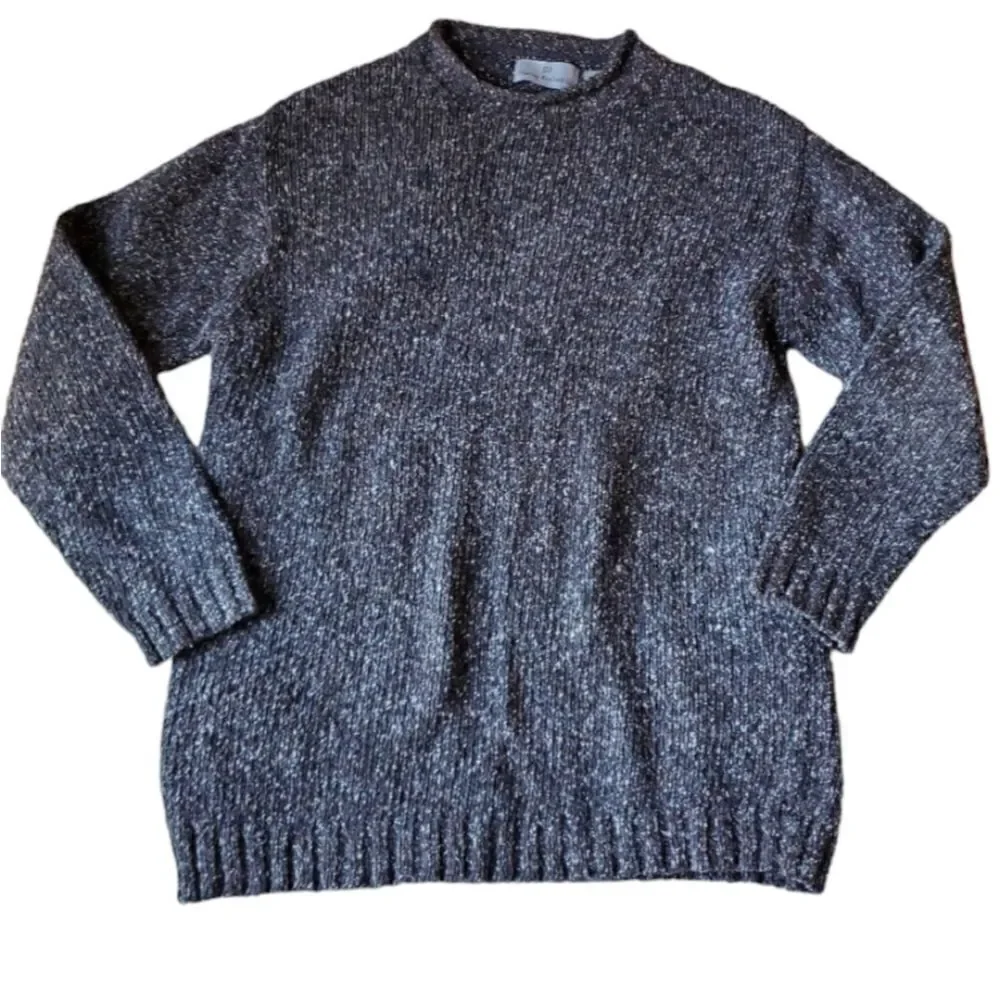 HARVEY ROTHSCHILD Men's Sweater Size Medium Brown Wool / Silk Blend